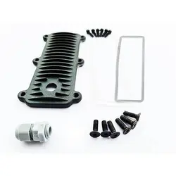 هیت سینک آلومینیومی پروژکتوری ضدآب پایه دار 195X64mm
