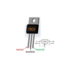 رگولاتور 5+ ولت 7805 پکیج TO-220