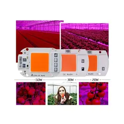 LED COB مخصوص رشد گیاه 220V 50W با درایور (آنتی شوک دار)