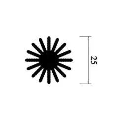 هیت سینک آلومینیومی استوانه ای 16 پره 25x25mm