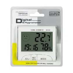 دماسنج و رطوبت سنج دیجیتالی رومیزی مدل DC-102