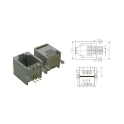 سوکت تلفن رایت مادگی روبردی مدل 6P6C