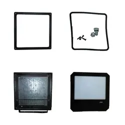 هیت سینک آلومینیومی پروژکتوری ضدآب پایه دار 225x226x55mm