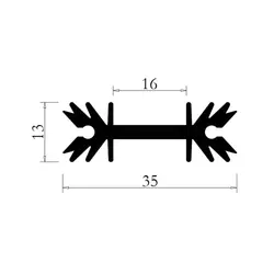 هیت سینک پروانه ای آلومینیومی 2.5x3.5x1.3