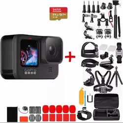 کیت دوربین ورزشی گوپرو GoPro HERO11 Black و پکیج لوازم جانبی گوپرو 53 تکه + مموری 64G