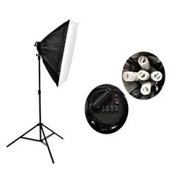 پکیج دو عدد نور ثابت Triopo T460 + هولدر 5 لامپ + سافت باکس + پایه بوم