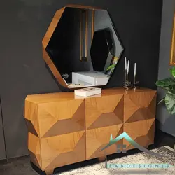 آینه و کنسول الماس سه بعدی ساده