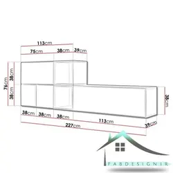 میز کنسول دیواری هایگلاس fabtable-8