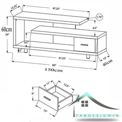 میز تلویزیون لاکچری fabtable-269