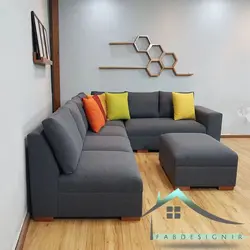 مبل ال راحتی 6 نفره با پاف نشیمن Luxurysofa-81