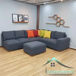 مبل ال راحتی 6 نفره با پاف نشیمن Luxurysofa-81