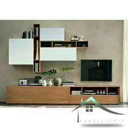 باکس تلویزیون دیواری شیک کتابخانه دار
