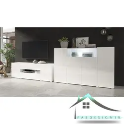 ست میز تلویزیون و کنسول هایگلاس مدل MDS-47