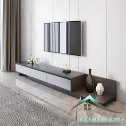 میز تلویزیون 200 CM سفید و نوک مدادی