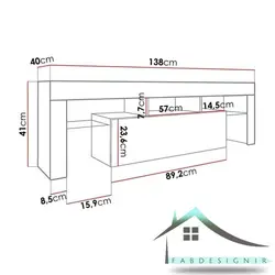 میز تلویزیون ال ای دی دار هایگلاس مدل MDS-41