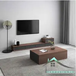 میز تلویزیون ست دیواری زمینی با جلومبلی