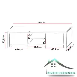 میز تلویزیون هایگلاس ال ای دی دار مدل MDS-62