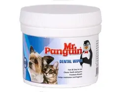 دستمال مرطوب مستر پنگوئن مخصوص دندان سگ و گربه 70 عددی Dental Wipe