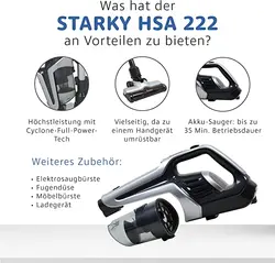 جارو شارژی ایستاده مدل Starky HSA 222