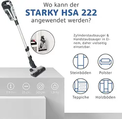 جارو شارژی ایستاده مدل Starky HSA 222