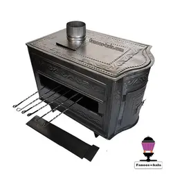 کباب پز و بخاری هیزمی دو منظوره طرحدار