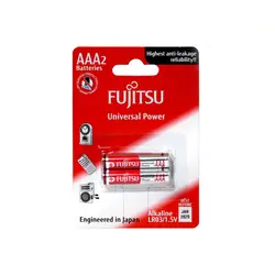 باتری نیم قلمی FUJITSU آلکالاین کارتی 2 عددی