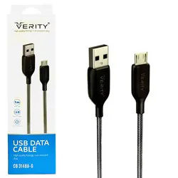 کابل دیتا و شارژ اندروید VERITY مدل 3148 خاکستری