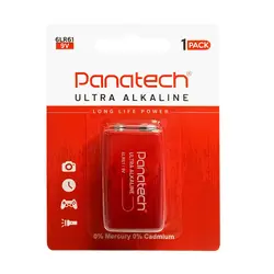 باتری 9V کتابی ULTRA ALKALINE برند Panatech کارتی