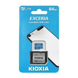 رم میکرو 64 گیگ KIOXIA مدل  U1 100MB/s آداپتور دار