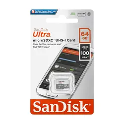 رم میکرو 64 گیگ SanDisk مدل ULTRA SQUNR U1 100MB/s