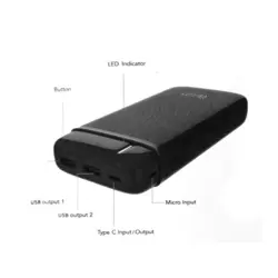 پاوربانک VERITY 20000mAh فست شارژ مدل PH132 مشکی
