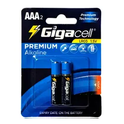 باتری نیم قلمی Gigacell پرمیوم آلکالاین کارتی 2 عددی