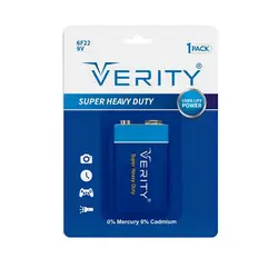 باتری 9V کتابی Super Heavy Duty برند VERITY کارتی