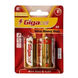 باتری سایز متوسط Gigacell مدل Ultra Heavy Duty کارتی 2 عددی
