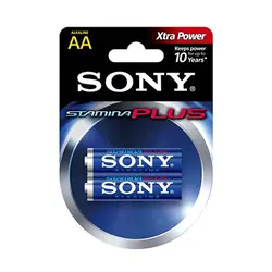 باتری قلمی آلکالاین SONY مدل Stamina Plus کارتی 2 عددی