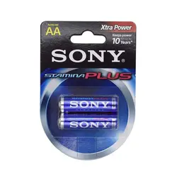باتری قلمی آلکالاین SONY مدل Stamina Plus کارتی 2 عددی