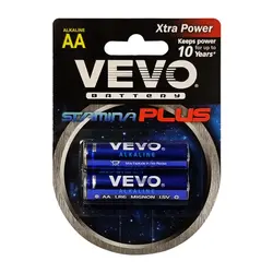باتری قلمی VEVO مدل Stamina Plus کارتی 2 عددی