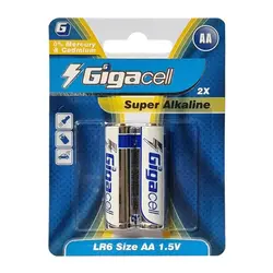 باتری قلمی Gigacell سوپر آلکالاین کارتی 2 عددی