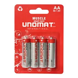باتری قلمی یونومات مدل MUSCLE HEAVY DUTY کارتی 4 عددی