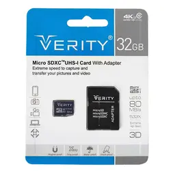 رم میکرو 32 گیگ VERITY مدل U3 80MB/s 533X آداپتور دار