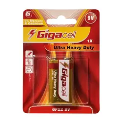 باتری 9V کتابی Ultra Heavy Duty برند Gigacell کارتی