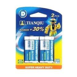 باتری TIANQIU سایز بزرگ D مدل Super Heavy Duty کارتی