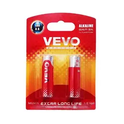 باتری قلمی VEVO آلکالاین کارتی 2 عددی