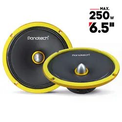بلندگوی خودرو Panatech میدرنج مدل 6501 زرد بسته 2 عددی