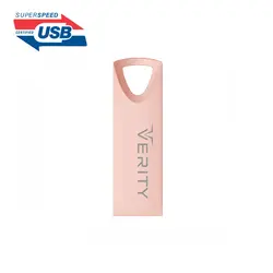 فلش 128 گیگ VERITY مدل USB3.0 V809 رزگلد