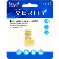 فلش 64 گیگ VERITY مدل V816 طلایی