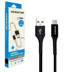 کابل دیتا و شارژ اندروید KINGSTAR مدل K65 مشکی