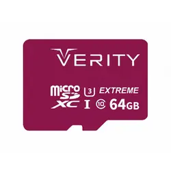 رم میکرو 64 گیگ VERITY مدل U3 80MB/s 533X