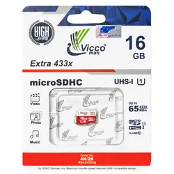 کارت حافظه microSDHC ویکومن 433X ظرفیت 16 گیگابایت