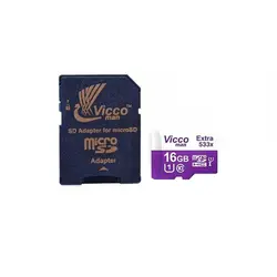 کارت حافظه microSDHC ویکومن 533X ظرفیت 16 گیگابایت به همراه آداپتور